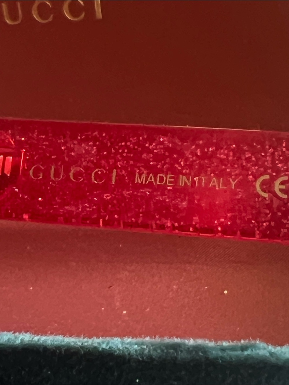 Gucci Glitter Hot Pink Round Cat-Eye Sunglasses - Picture 2 of 12